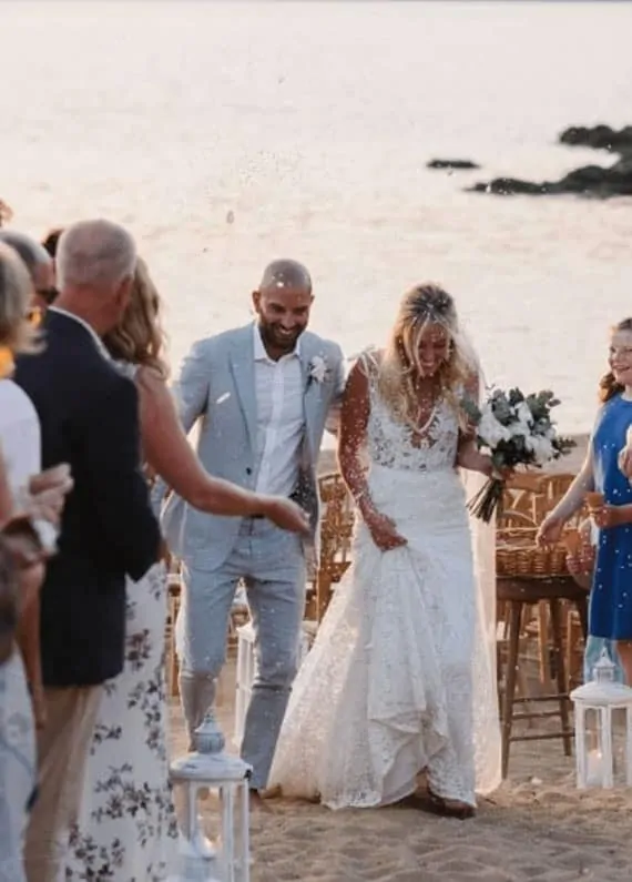 Destination wedding on the beach