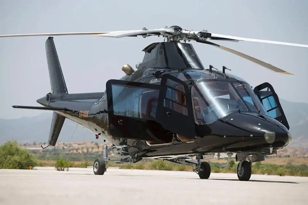 Agusta helicopter available for charter