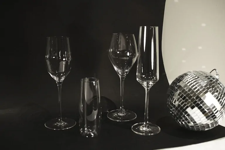Champagne glasses at a celebration