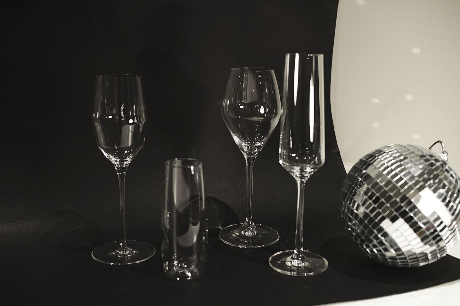 Champagne glasses at a celebration